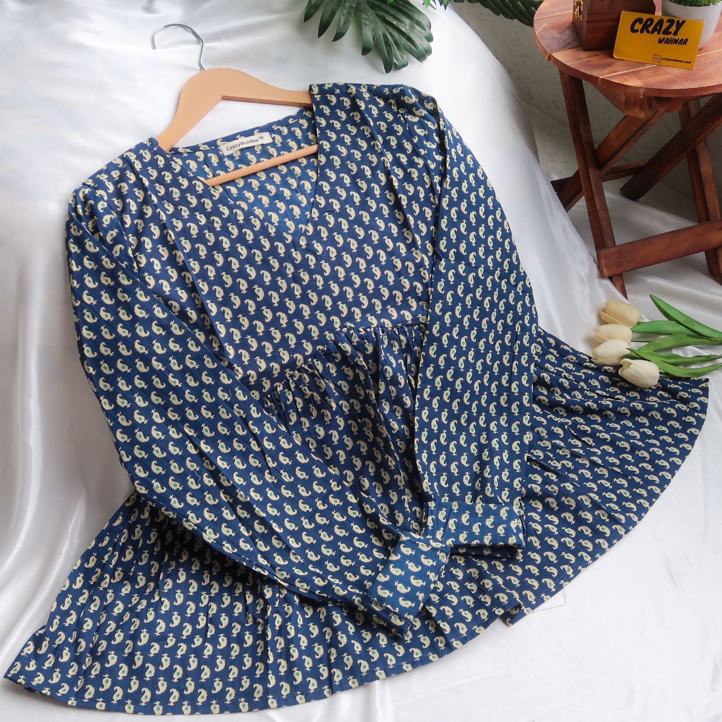 Indigo Charm Churidar Short Kurti