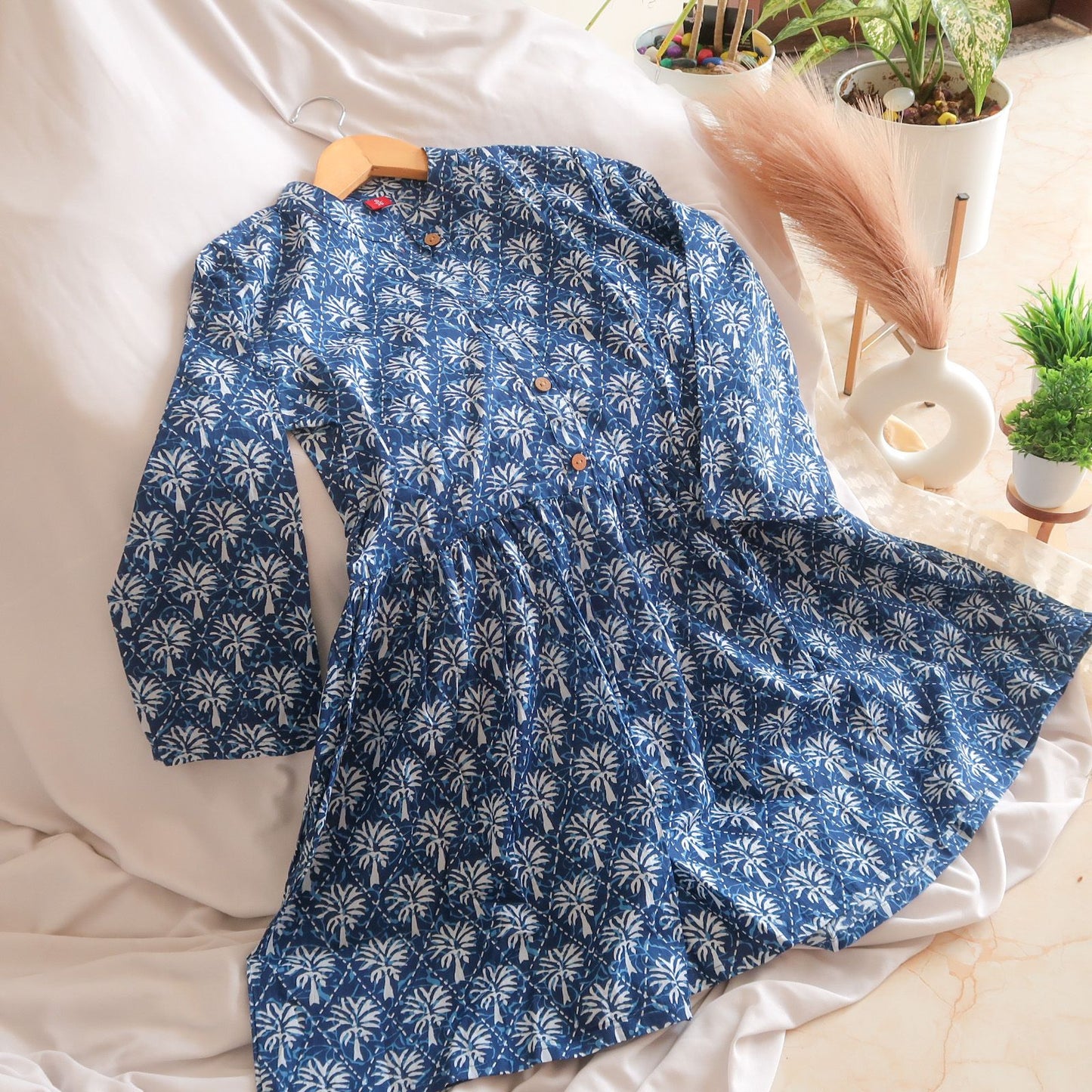 Midnight Whispers Katha Top Short Kurti