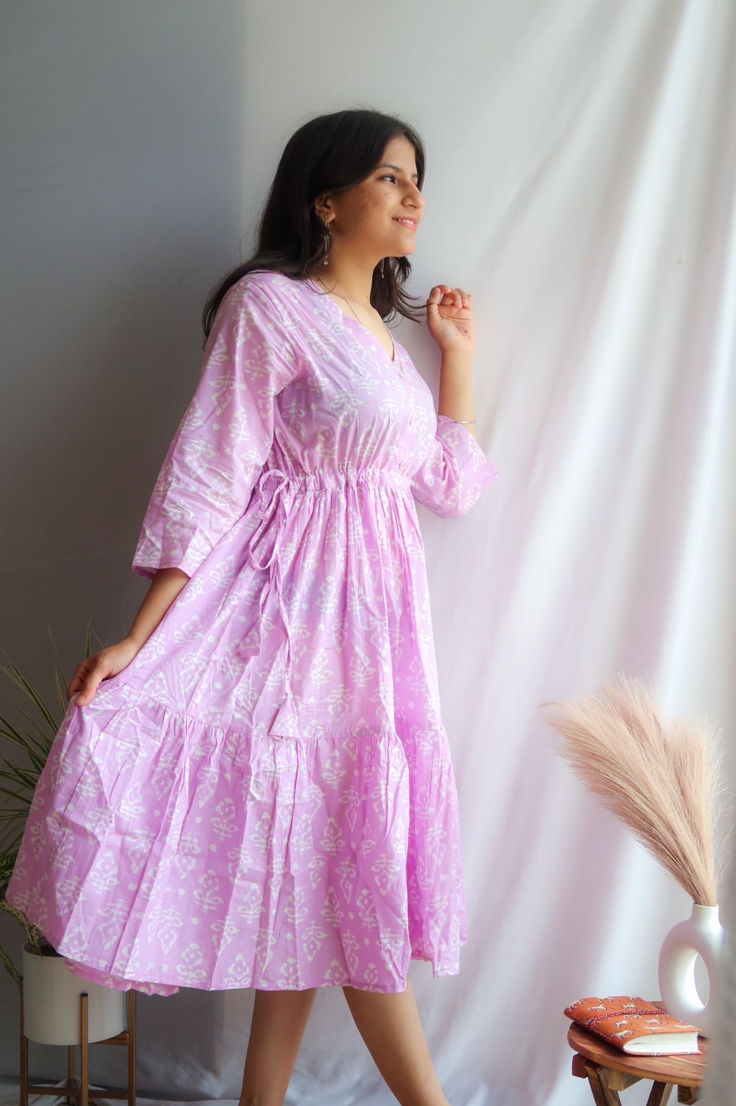 Lavender Whisper Cotton Dress