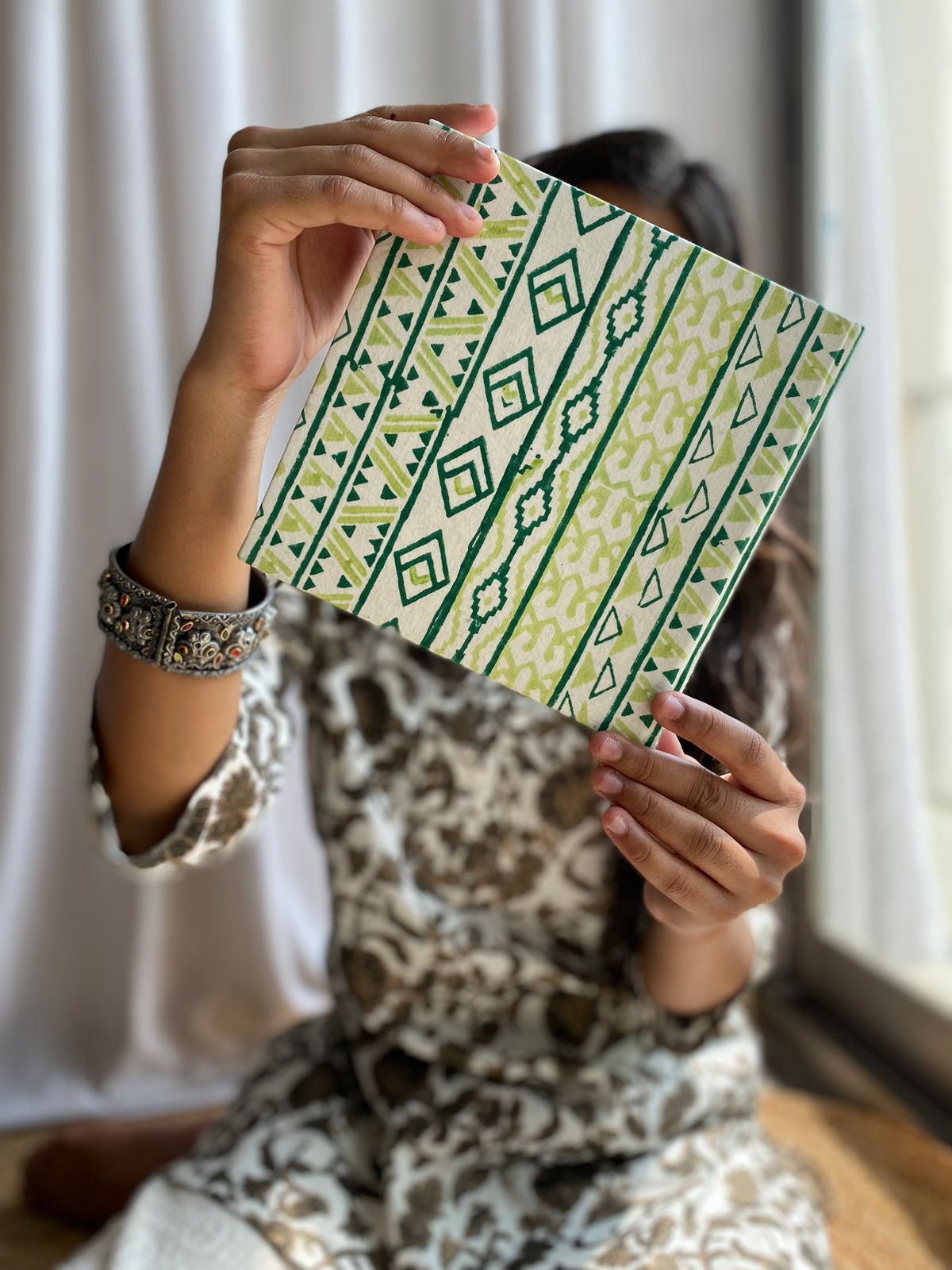 Vertical Multi Greens HardBound Diary (125gsm)