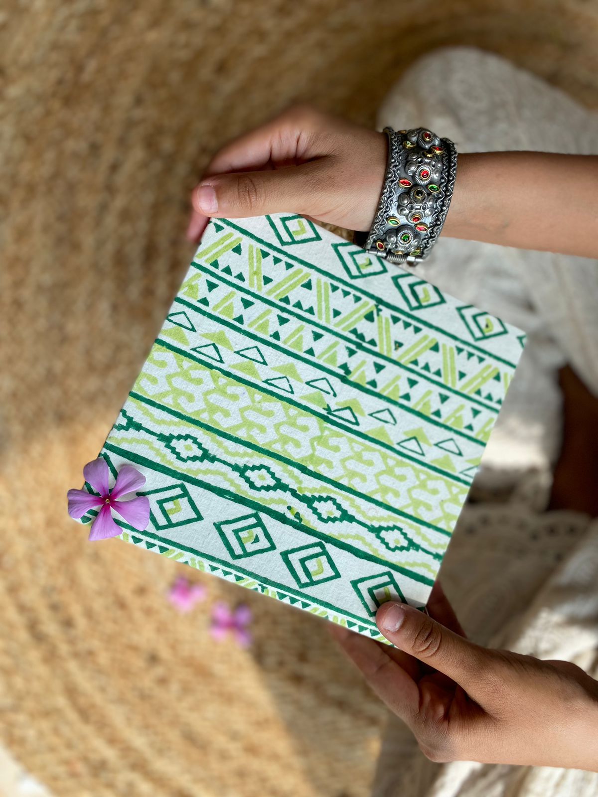 Vertical Multi Greens HardBound Diary (125gsm)