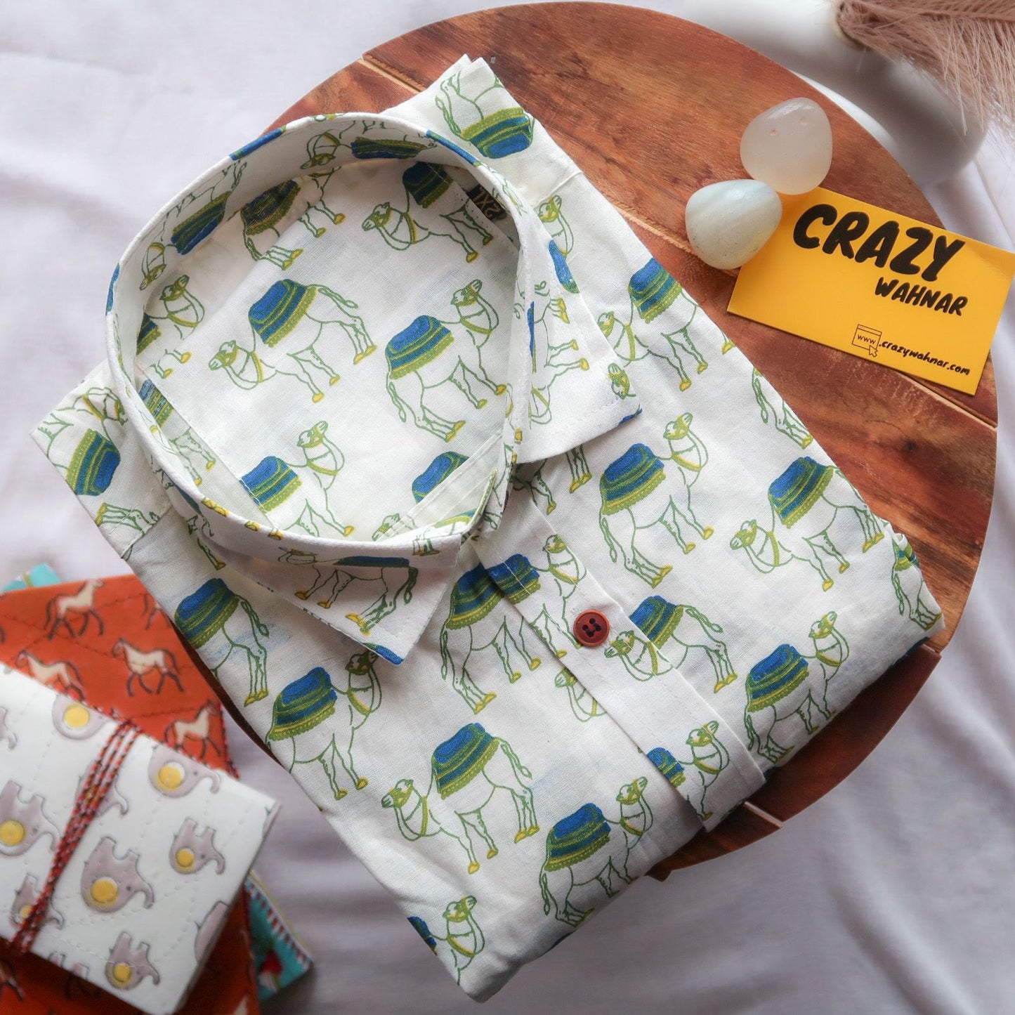 Camel Simplicity White Short Sleeve Shirt
