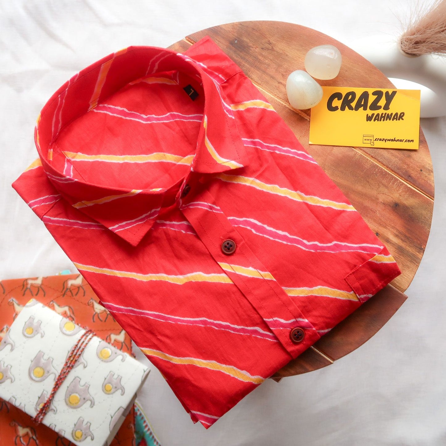 Multicolor lehriya short sleeve shirt
