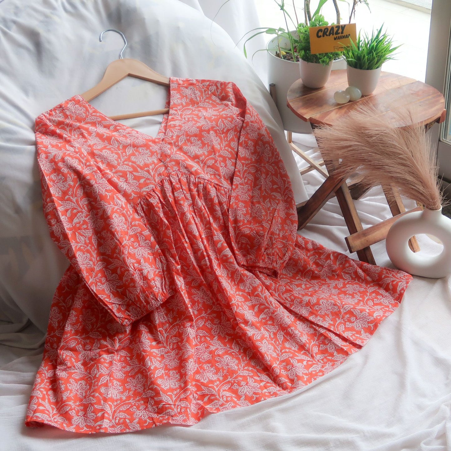 Citrus Glow Peplum Top Short Kurti