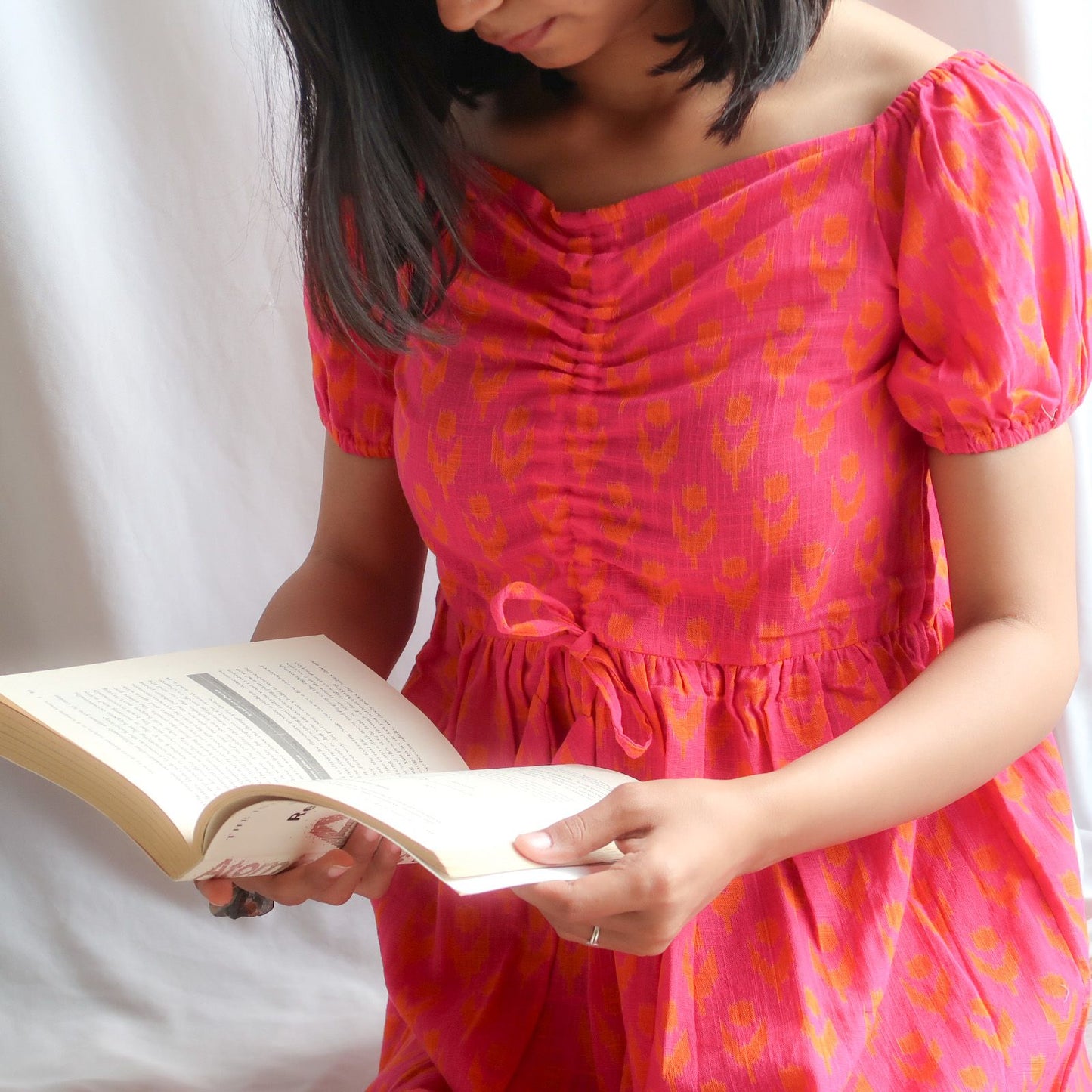 Coral Sunset Tunic Cum Kurti Top