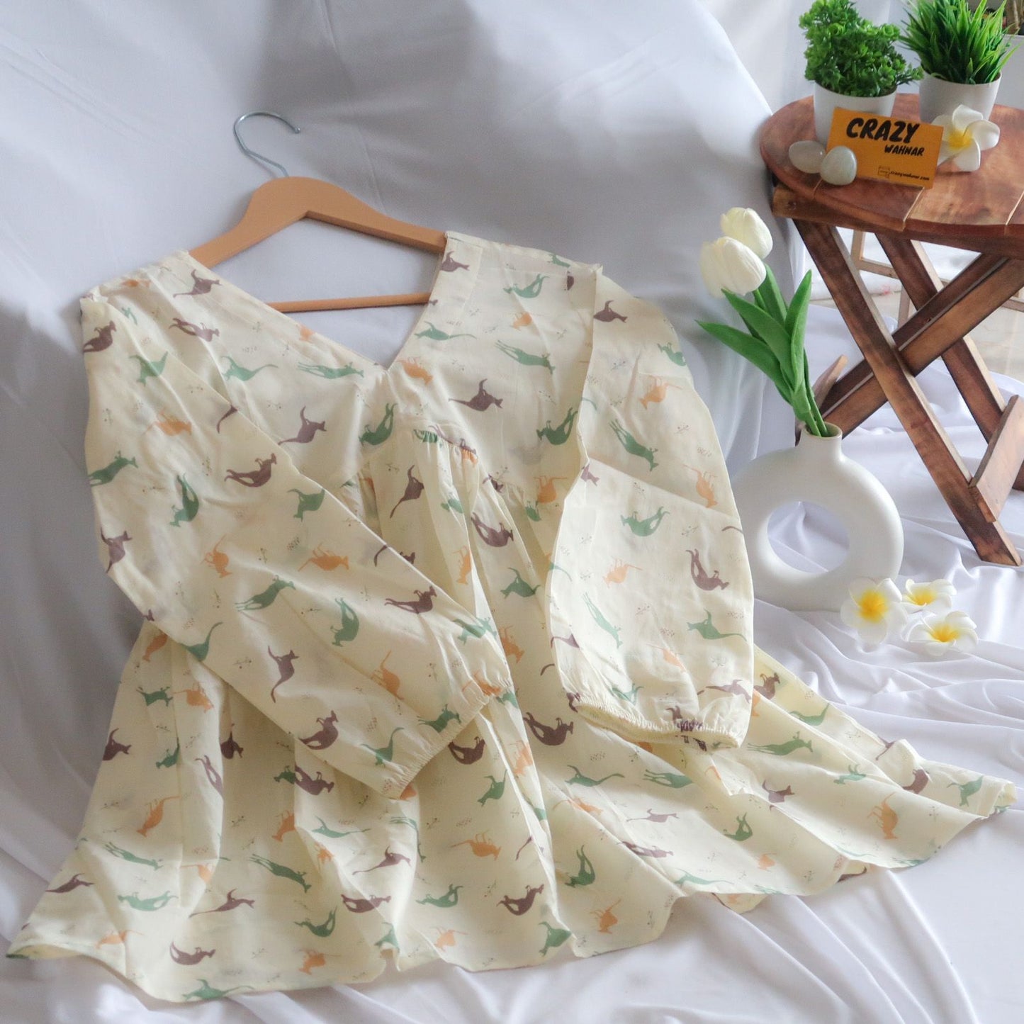 Kangaroo Wonderland Peplum Top Short Kurti