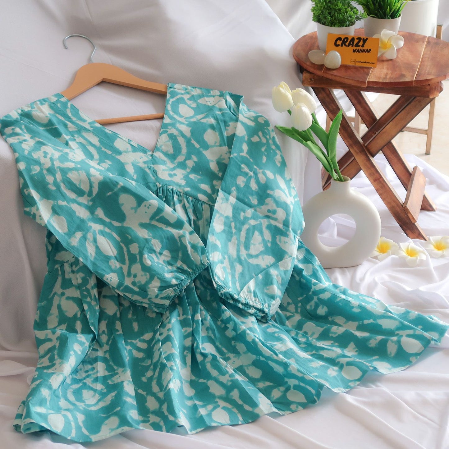 Marine Fusion Peplum Top Short Kurti