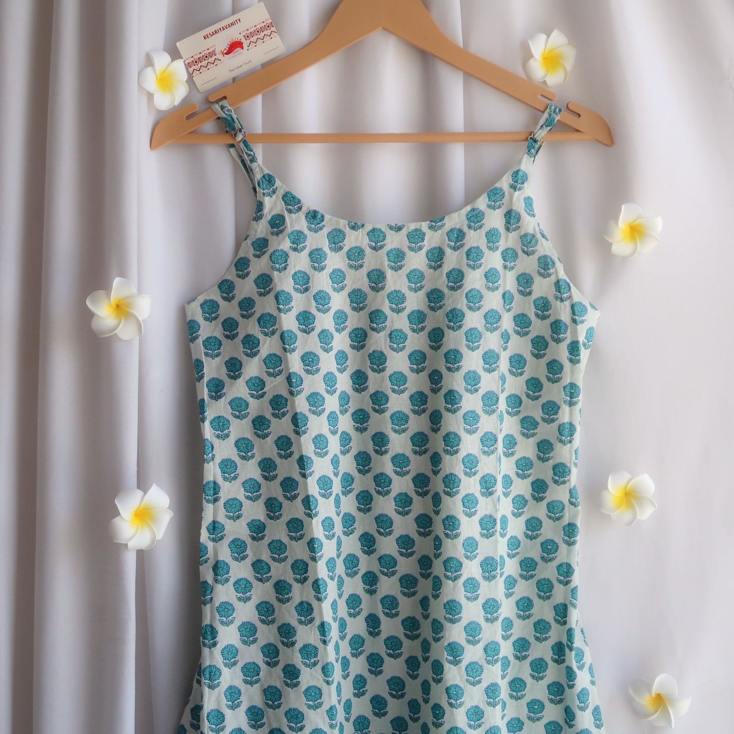 Tranquil Bluebell Cotton Dress Cum Kurti
