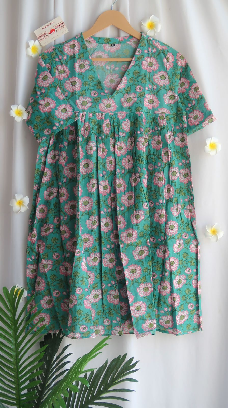 Verde Petal Cotton Dress Cum Kurti