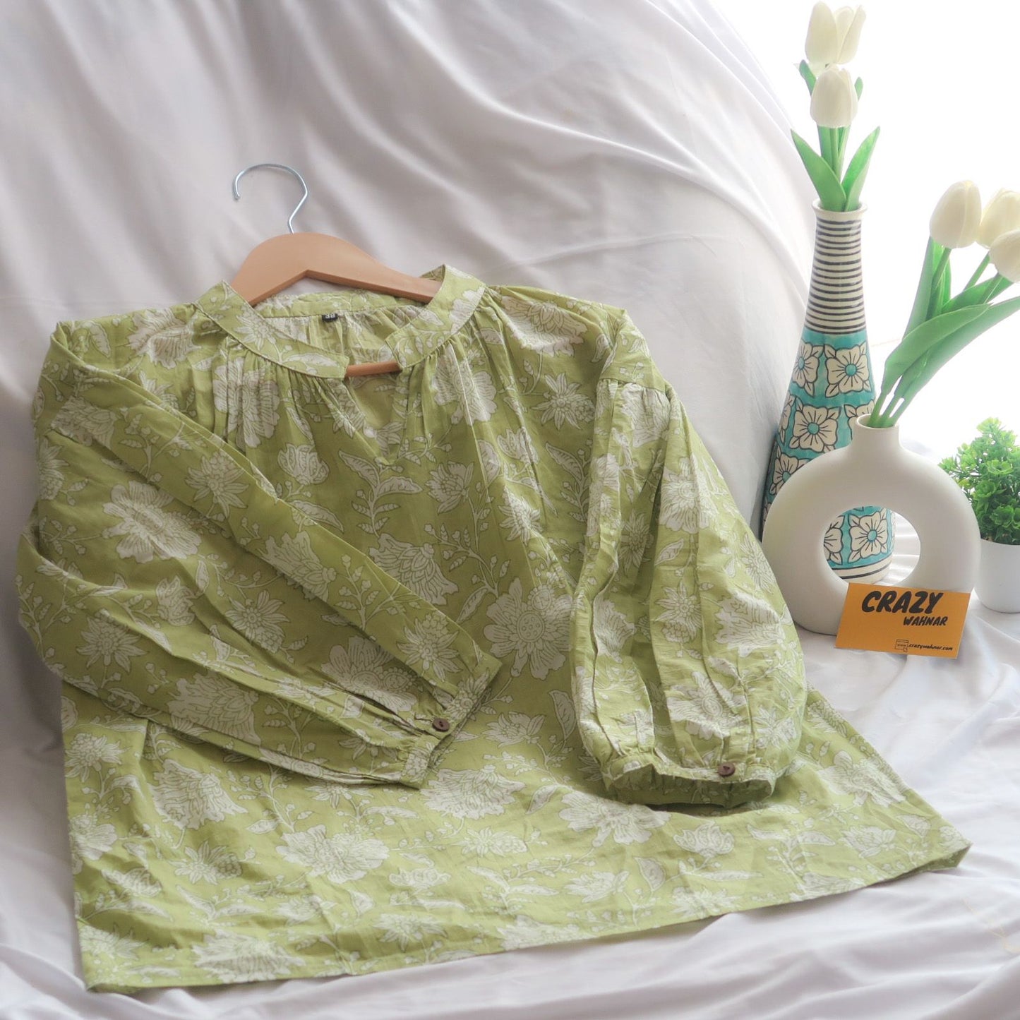 Meadow Green Serenade Top-Kurti