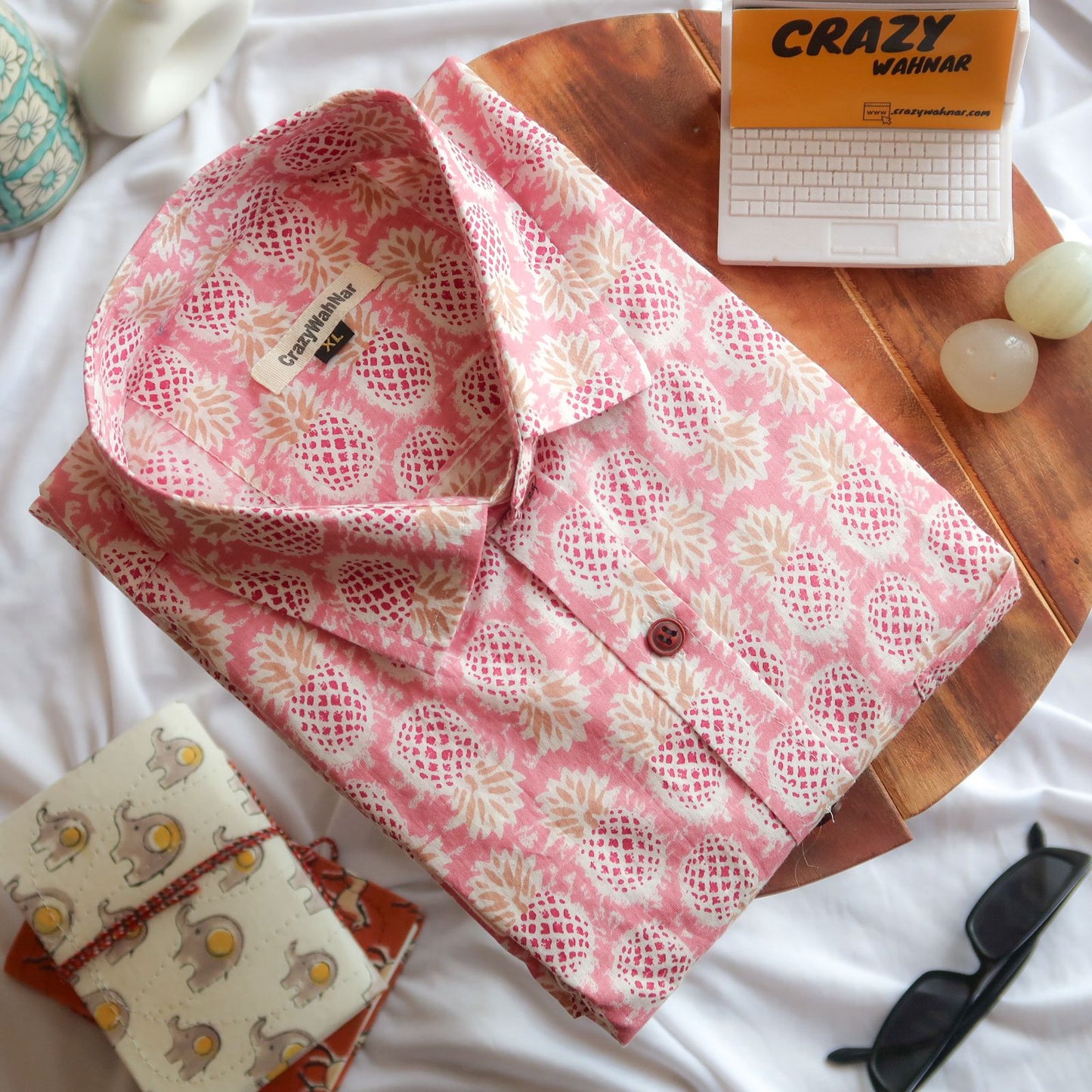 Flamingo Pineapple Baby Pink Full Sleeve Shirt