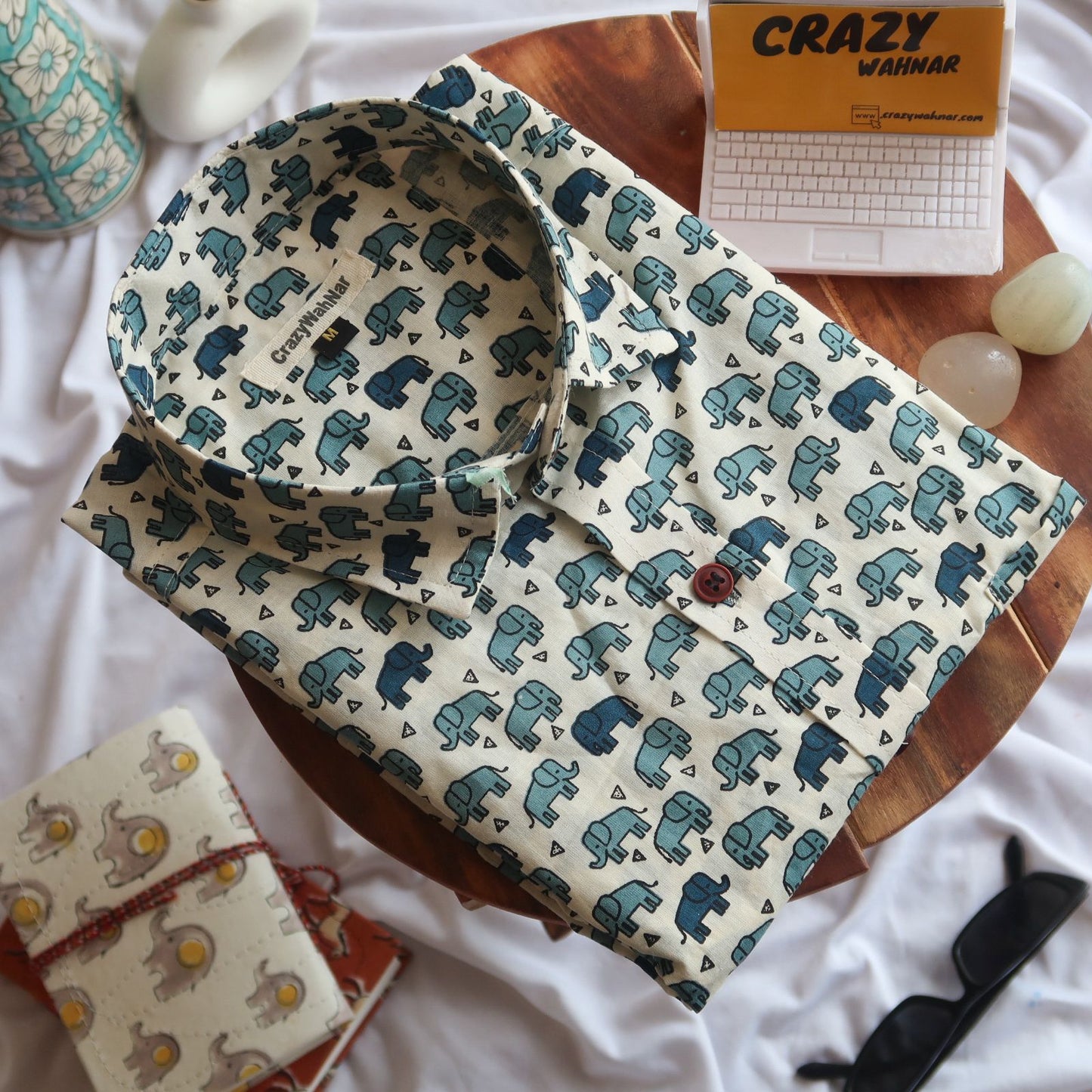 Shades Of Blue Elephants Full Sleeve Shirt