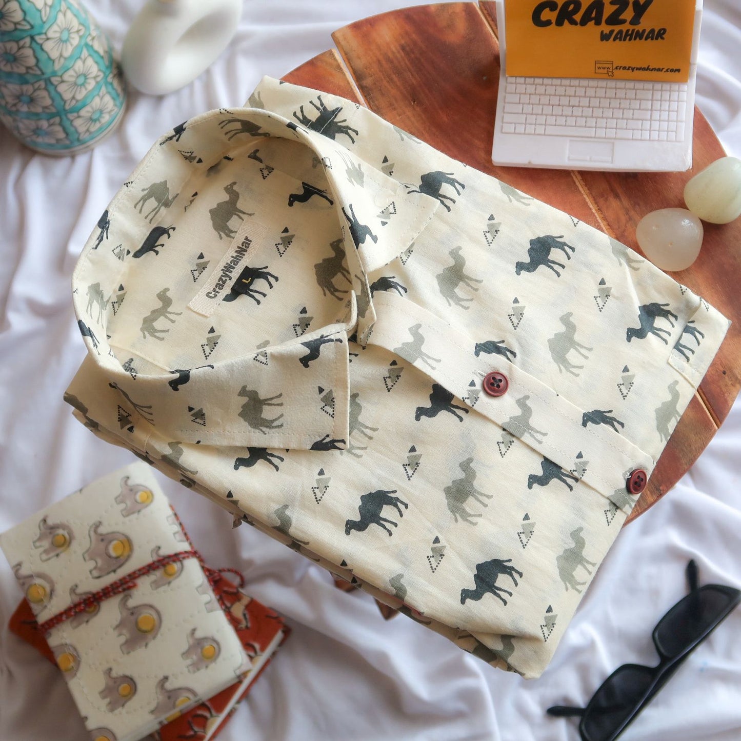 Monochrome Camels Off White Full Sleeve Shirt
