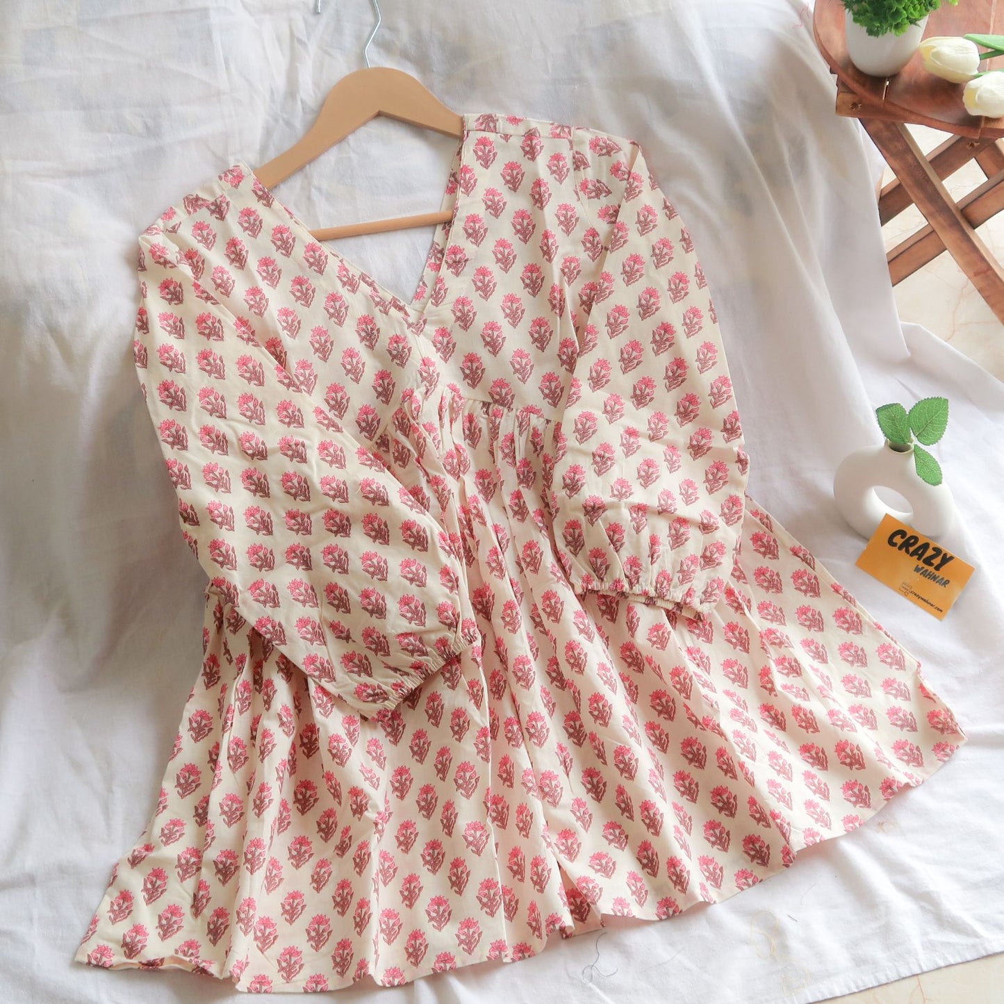 Blossom Whimsy Wonder Peplum Top Short Kurti