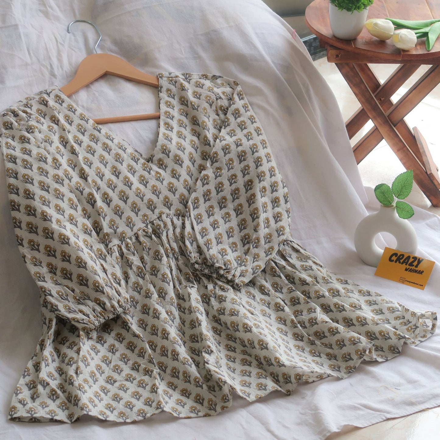 Sunny Serenity Peplum Top Short Kurti