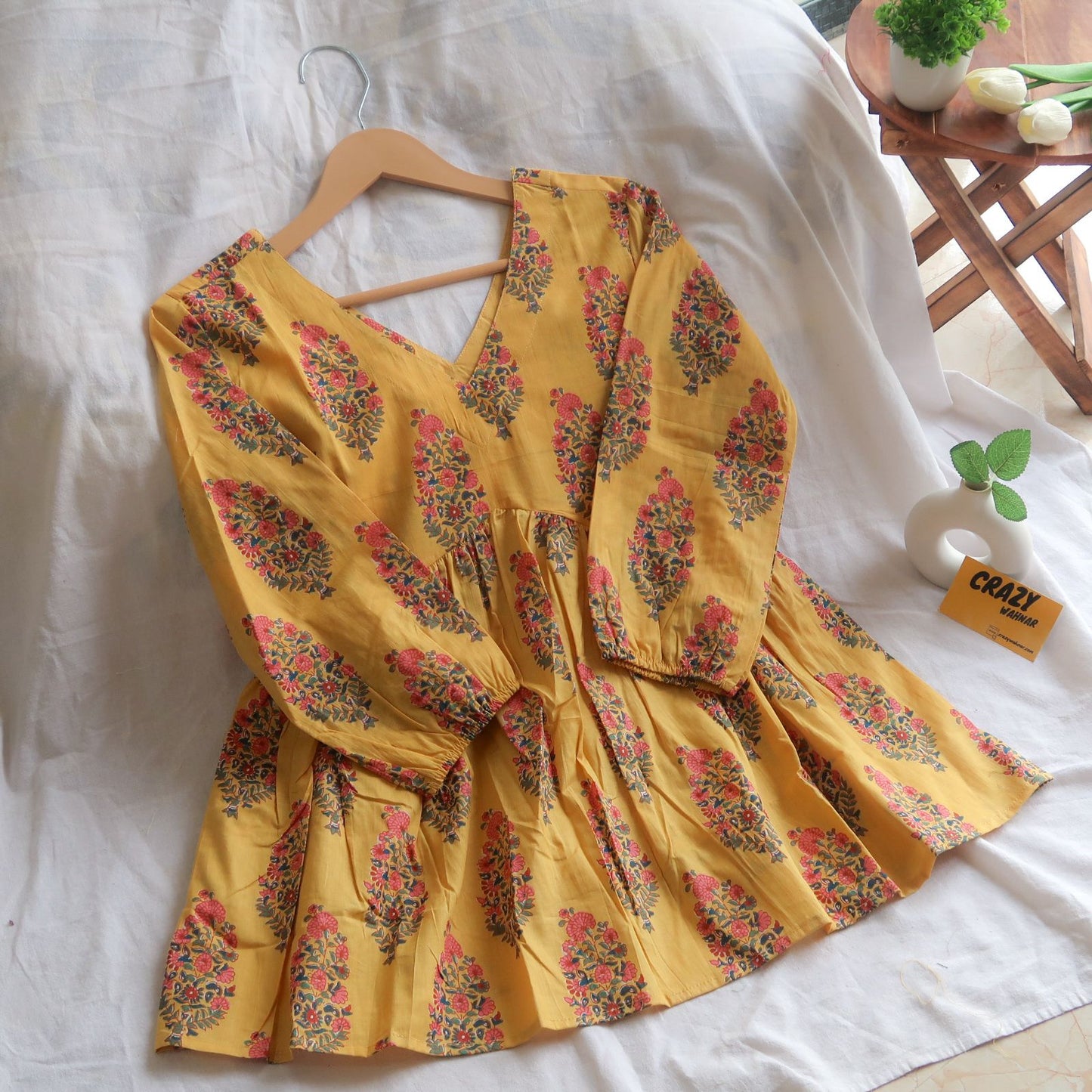 Mazza Melody Peplum Top Short Kurti
