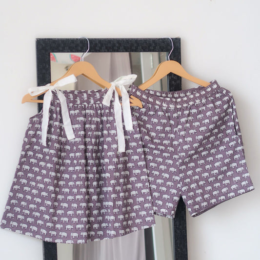 Lucky Elephants Bow Co-ord Set