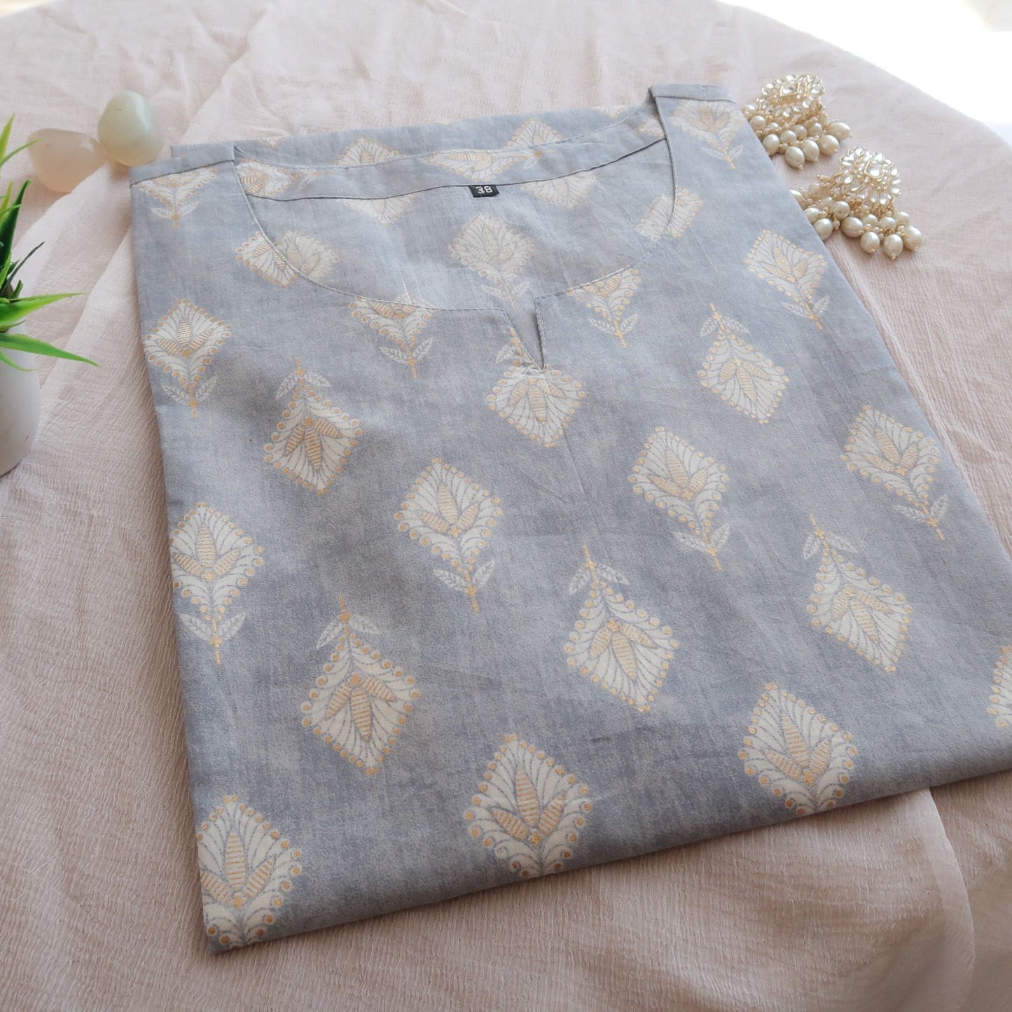 Not so Grey Short Kurti (Slim Fit)