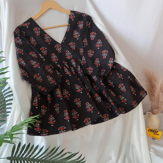 Black Butta Barbie Short Kurti