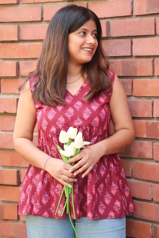 Beautiful Hope Sleeveless Top Short Kurti