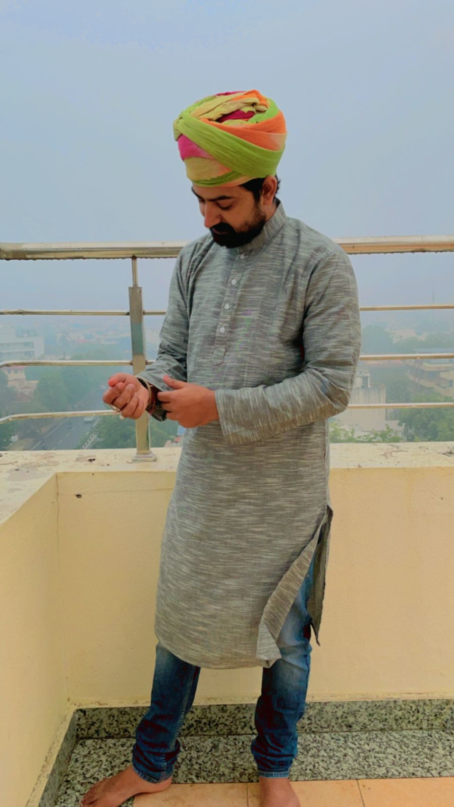 South Cotton Men Long Kurta