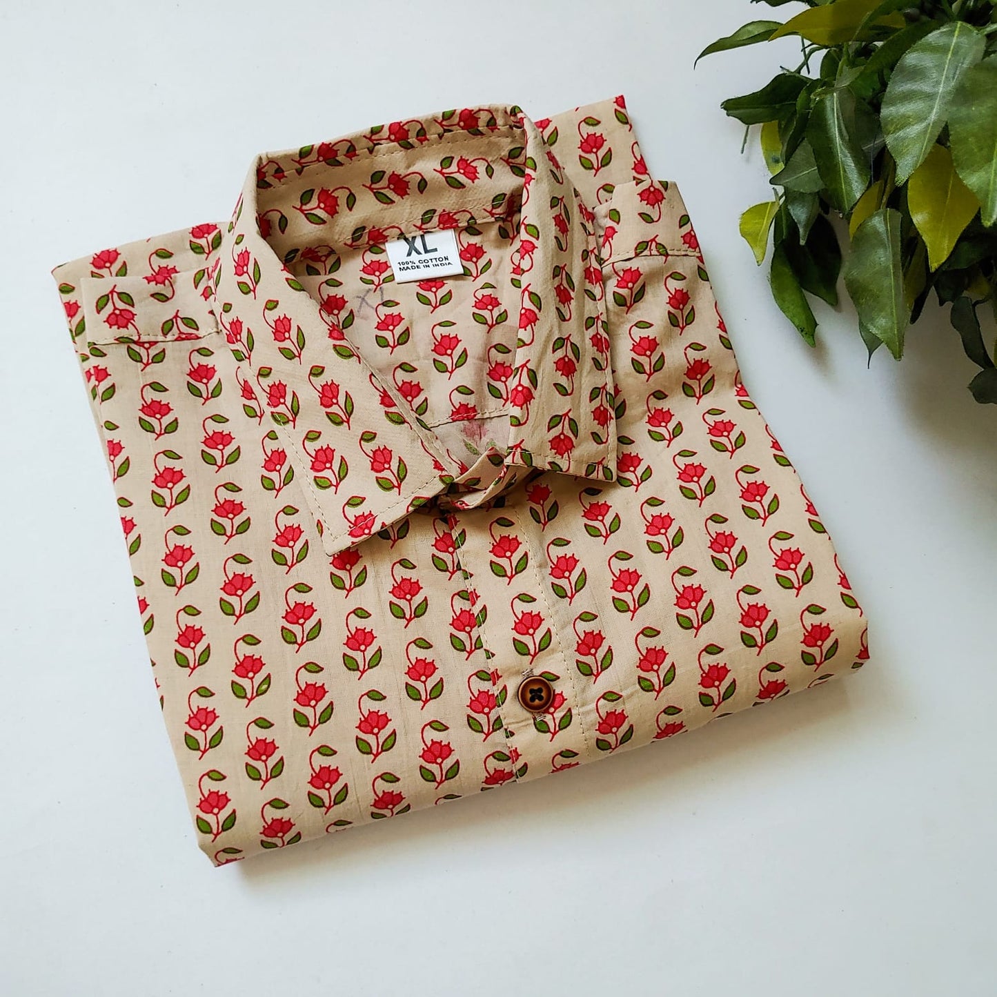 Cream Garden Full Sleeve Shirt