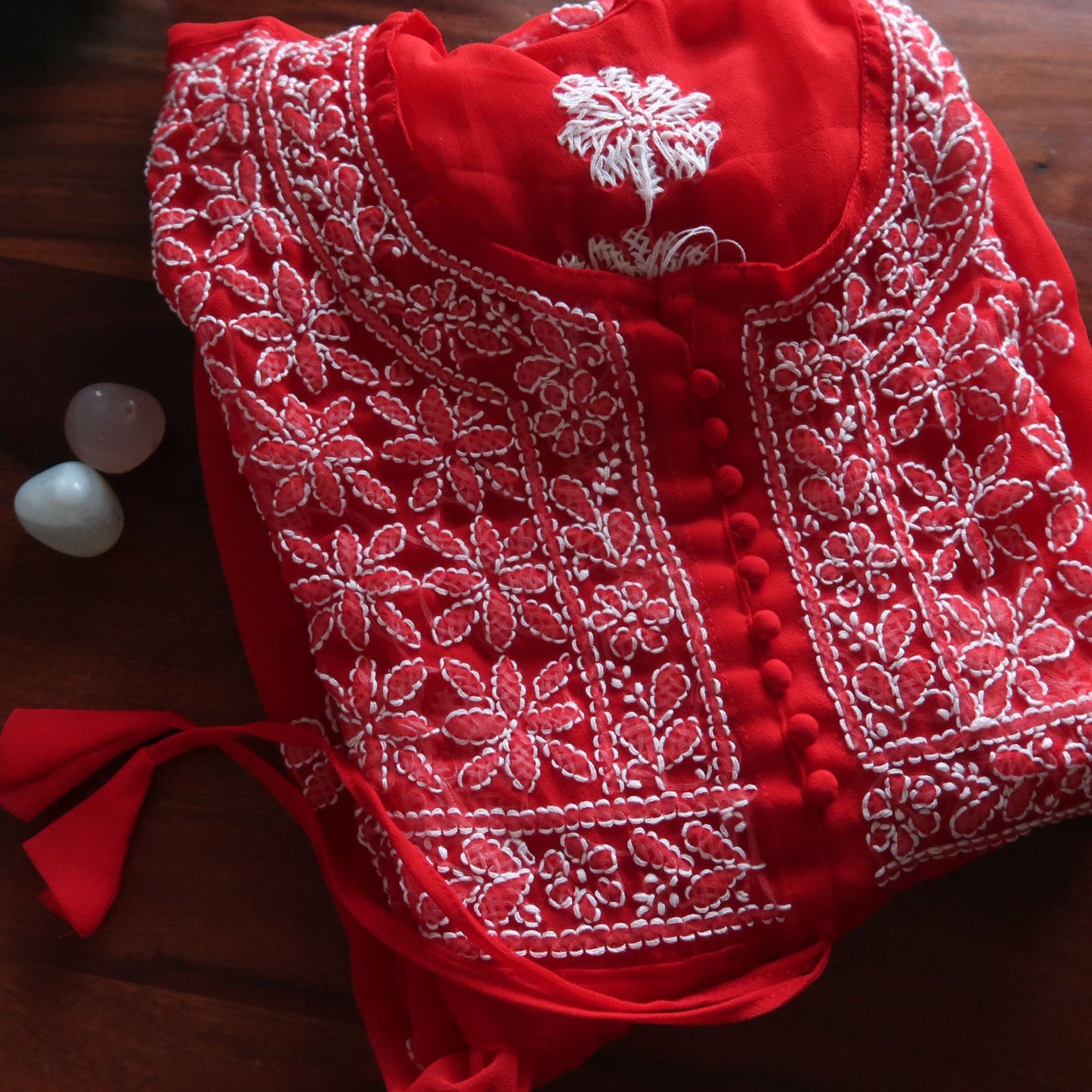 Brunch Ready Chikankari Short Top