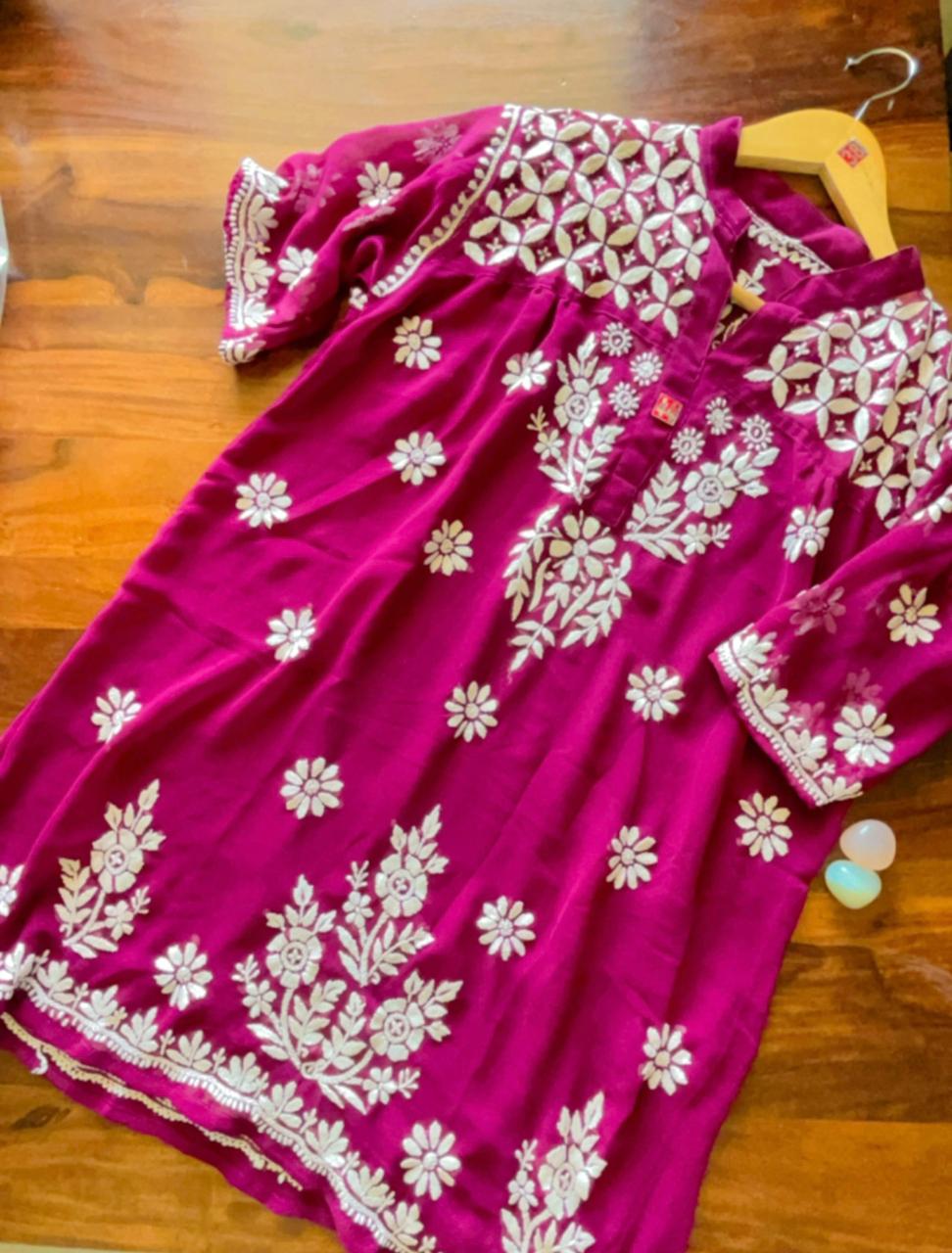 Summer Fizz Chikankari Short Top