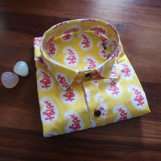 Bright Sunlight With Flowers Short Sleeves Shirt - SOS