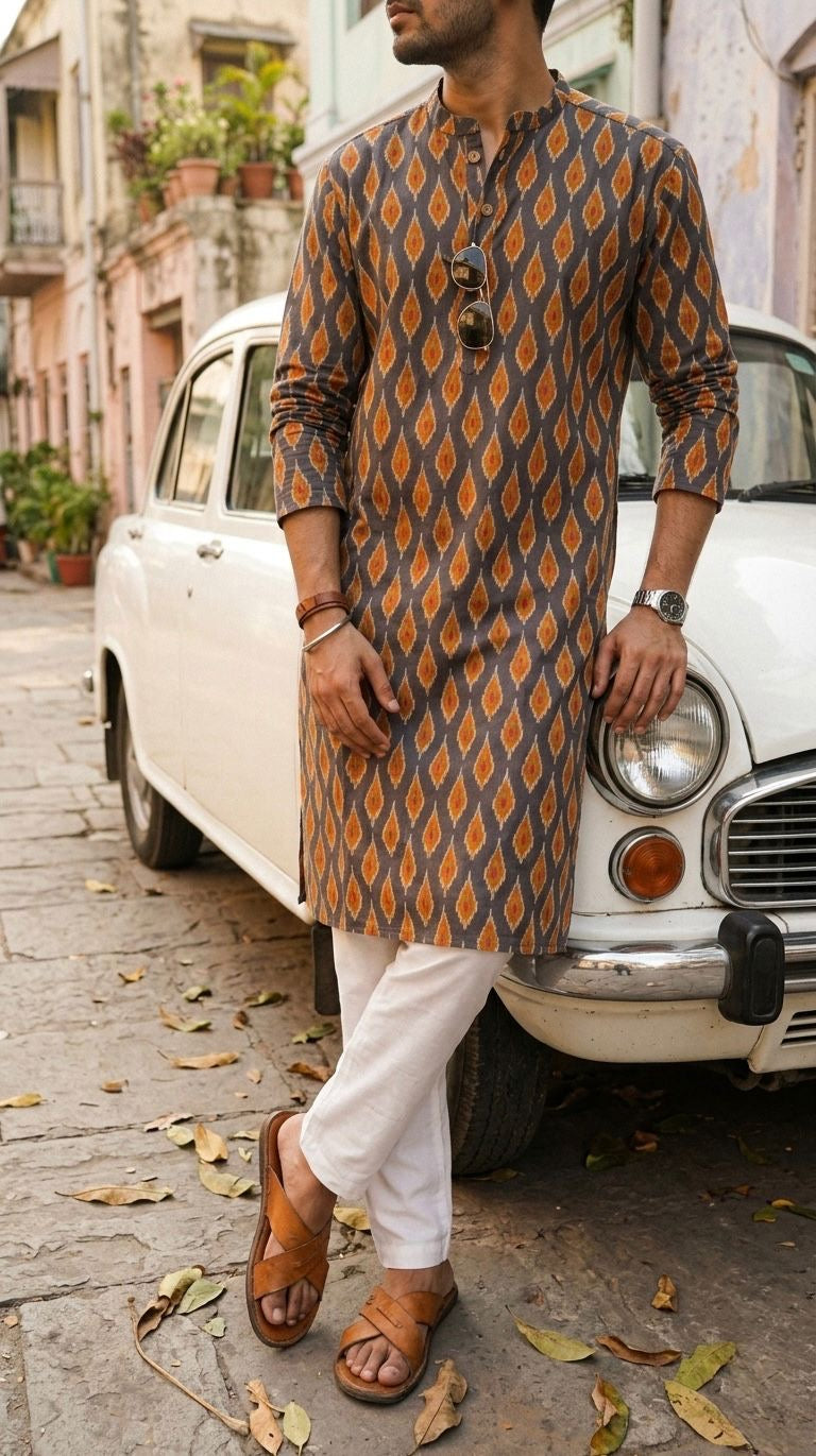 SALE: Sunburst Chic Men Long Kurta
