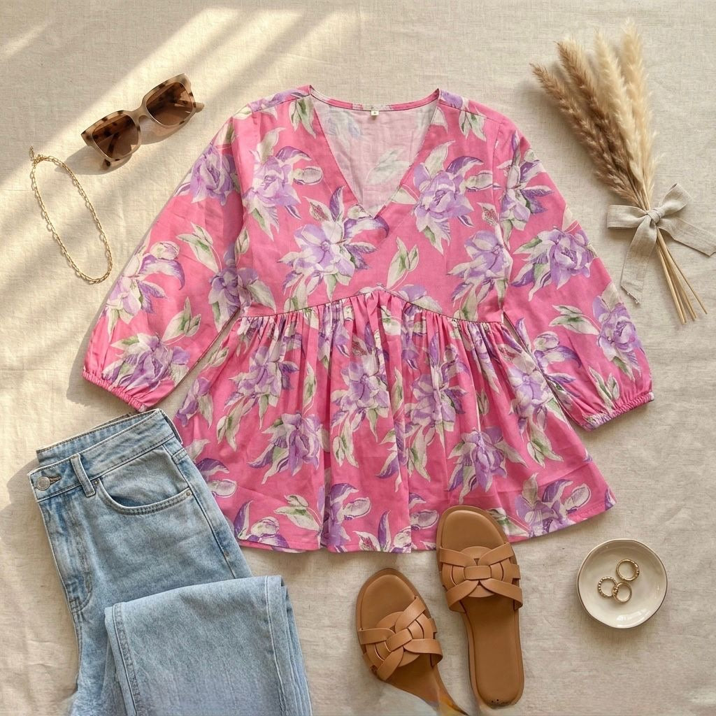 Lavender Lilly Barbie Short Kurti