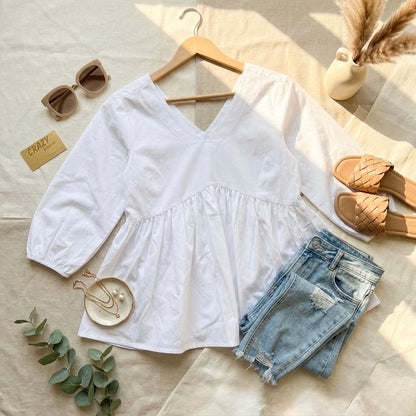 Classic White Barbie Short Kurti
