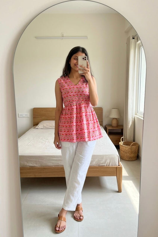 Gulabi Short Kurti