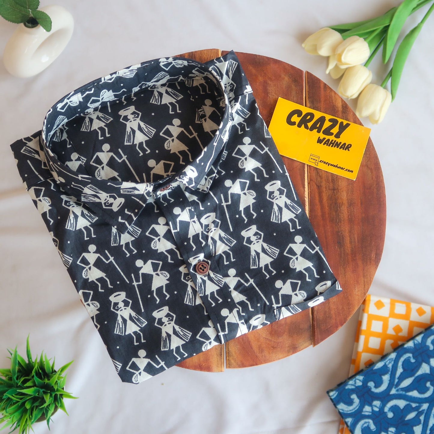 Black Mandala Short Sleeve Shirt