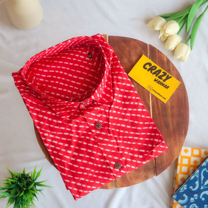 Bright Red Short Sleeve Shirt