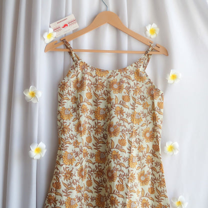Sunflower Symphony Cotton Dress Cum Kurti