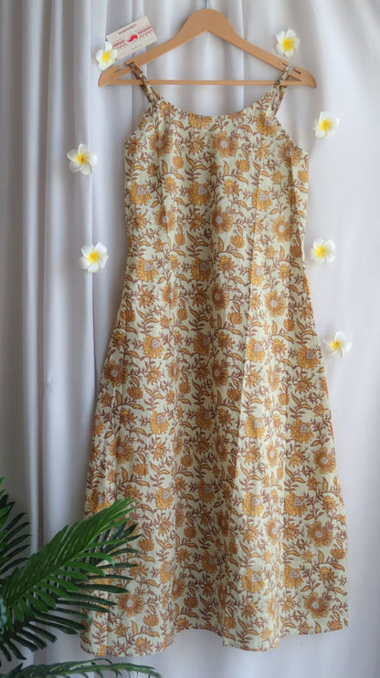 Sunflower Symphony Cotton Dress Cum Kurti – CrazyWahNar