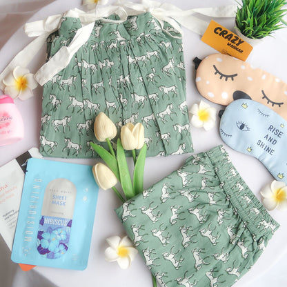 Self care Saga Bow Co-ord Set