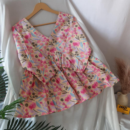 Color Boom Barbie Short Kurti