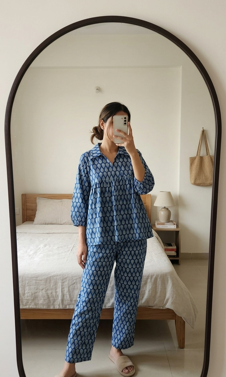 Blue paan Co-ord Set