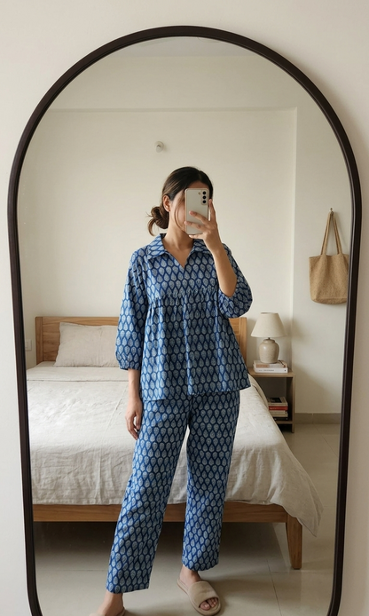 Blue paan Co-ord Set