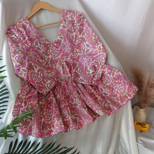 Pink Charm Barbie Short Kurti