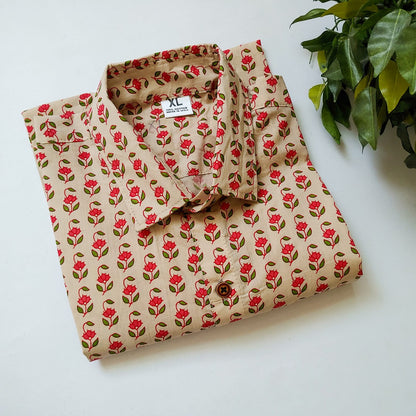Cream Garden Full Sleeve Shirt